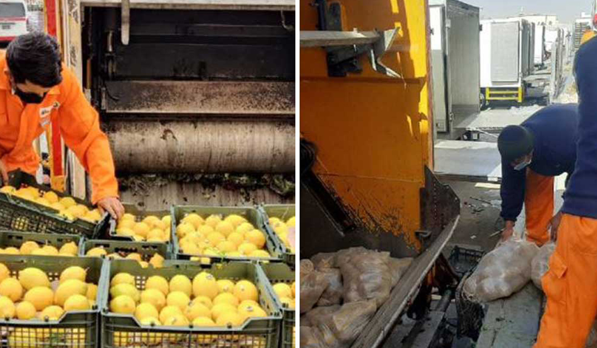 Inedible lemon and potato